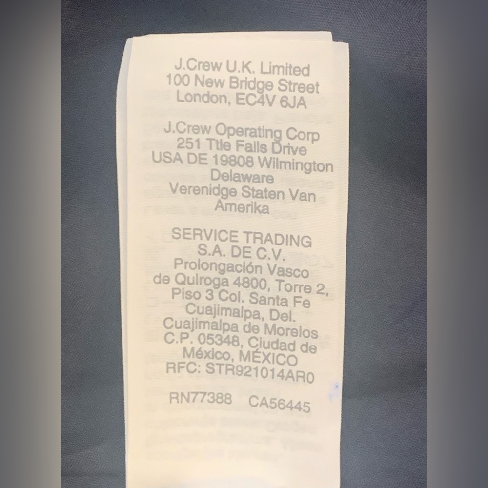 J. Crew ~ Navy & Gold Thread Lined Knee Length Skirt Size 20 - Picture 8 of 8
